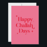 Bright Red Pink Happy Challah Days Funny Hanukkah Feestdagenkaart<br><div class="desc">© Gorjo Design. Gemaakt voor je via het Zazzle platform.

// Hulp nodig bij het aanpassen van uw ontwerp? Heb je andere ideeën? Neem contact met mij op via de knop hieronder.</div>