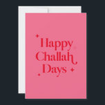 Bright Red Pink Happy Challah Days Funny Hanukkah Feestdagenkaart<br><div class="desc">© Gorjo Design. Gemaakt voor je via het Zazzle platform.

// Hulp nodig bij het aanpassen van uw ontwerp? Heb je andere ideeën? Neem contact met mij op via de knop hieronder.</div>