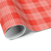 Bright Red Plaid Pattern Cadeaupapier (Rol Hoek)