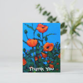 BRIGHT RED POPPIES BRIEFKAART (Staand voorkant)