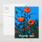 BRIGHT RED POPPIES BRIEFKAART (Voorkant / Achterkant)