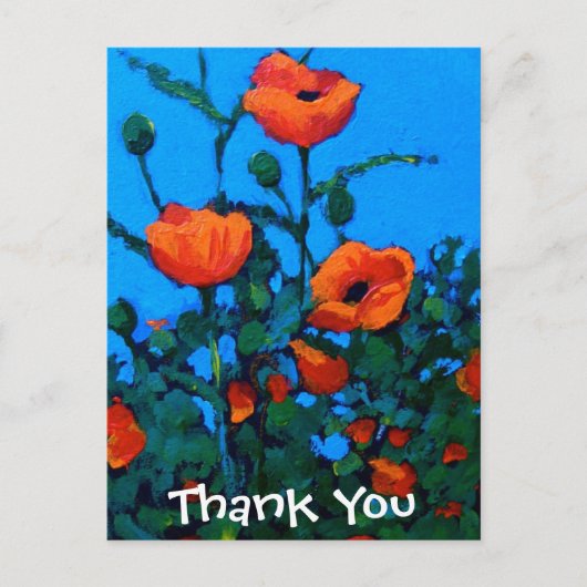 BRIGHT RED POPPIES BRIEFKAART (Voorkant)