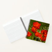Bright Red Poppy Field Notitieboek (Binnen)