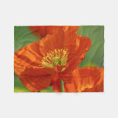 Bright Red Poppy Fleece Deken (Voorkant (Horizontaal))