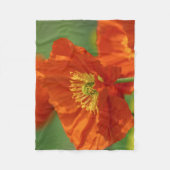 Bright Red Poppy Fleece Deken (Voorkant)