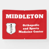 Bright Red Promotional Business Banner with Logo (Horizontaal)