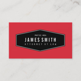 Bright Red Retro Elegant Attorney Visitekaartje