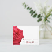 Bright Red Rose Wedding Place kaarten Plaatskaartje (Staand voorkant)
