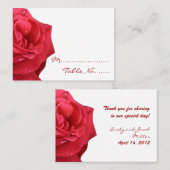Bright Red Rose Wedding Place kaarten Plaatskaartje (Voorkant / Achterkant)