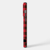  Bright Red Roze Zwart Geruit iPhone Hoesje (Linkerkant)