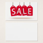 Bright Red Sale Labels Kaart (Voorkant /achterkant)