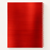 Bright Red Shimmer Ombre Folie Sketch Notitieboek (Achterkant)