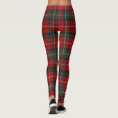 Bright Red Square Tartan Christmas Plaid Leggings (Achterkant)