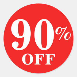 Bright Red White 90% OFF Sale Zakelijke Stickers