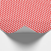 Bright Red White Chevron Zig Zag Pattern Cadeaupapier (Hoek)