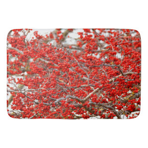 Bright Red Winterberries Holly Tree Berries Badmat