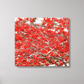 Bright Red Winterberries Holly Tree Berries Canvas Afdruk (Voorkant)