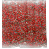 Bright Red Winterberries Holly Tree Berries Douchegordijn (Voorkant)