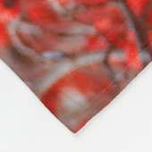 Bright Red Winterberries Holly Tree Berries Fleece Deken (Hoek)