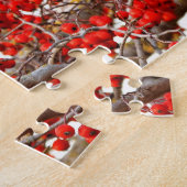 Bright Red Winterberries Holly Tree Berries Legpuzzel (Zijkant)