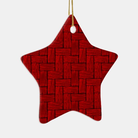 Bright Red Woodwork Star Ornament (Rechts)