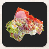 Bright Red Wulfenite Specimen Onderzetter (Voorkant)