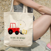 Bright Red Yellow Digger Kinder Any Age Verjaardag Tote Bag