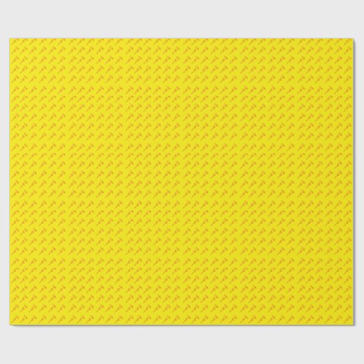 Bright Red & Yellow Floral  Cadeaupapier (Vlak)