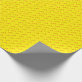 Bright Red & Yellow Floral  Cadeaupapier (Hoek)