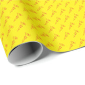 Bright Red & Yellow Floral  Cadeaupapier (Rol Hoek)