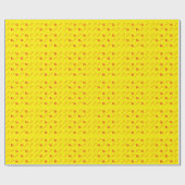 Bright Red & Yellow Floral  Cadeaupapier (Vlak)