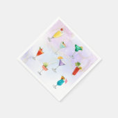 Bright regenboog cocktail party leuk drinken viere servet (Hoek)