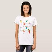 Bright regenboog cocktail party leuk drinken viere t-shirt (Voorkant volledig)