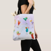 Bright regenboog cocktail party leuk drinken viere tote bag (Dichtbij)