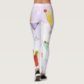 Bright regenboog cocktail party leuke drinken leggings (Achterkant)