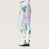 Bright regenboog cocktail party leuke drinken leggings (Links)