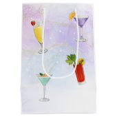 Bright regenboog cocktail party leuke drinken medium cadeauzakje (Achterkant)