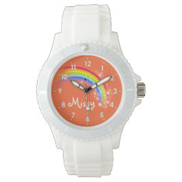 Bright regenboog oranje naam polshorloge horloge