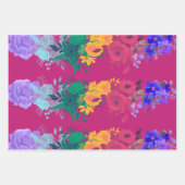 Bright regenboogFloral bruiloft Inpakpapier Vel (Voorkant 2)