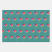 Bright regenboogFloral bruiloft Inpakpapier Vel (Voorkant)