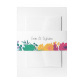 Bright regenboogFloral bruiloft Uitnodigingen Wikkel (Voorkant Voorbeeld)
