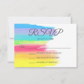 Bright regenboogmodern LGBTQ Cheerful Gay Couple RSVP Kaartje (Voorkant)