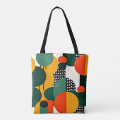 Bright Retro Abstracte Cirkels Tas (Achterkant)