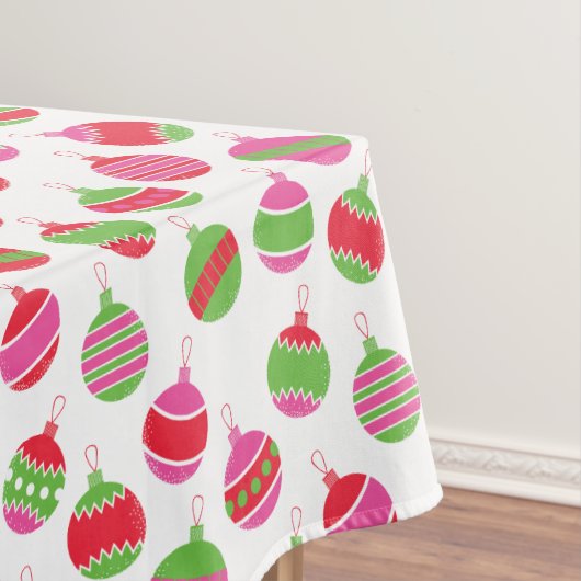 Bright Retro Baubles Ornament Patterned Tablecloth Tafelkleed (Voorbeeld)