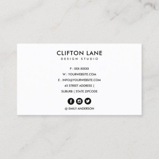 BRIGHT RETRO BIG HAND DRAADT PINK GRAY POLKA DOTS VISITEKAARTJE (Achterkant)