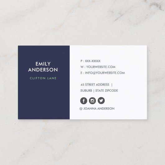 BRIGHT RETRO BIG HAND DRAAGT LIME GROEN POLKA DOTS VISITEKAARTJE (Achterkant)