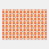 Bright Retro Christmas Ornament Wrapping Paper (Voorkant 2)