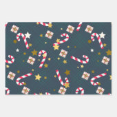 Bright Retro Christmas Wrapping Papieren Bladen Inpakpapier Vel (Voorkant)