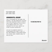 Bright Retro Design 2025 Foto Afstuderen Briefkaart (Achterkant)