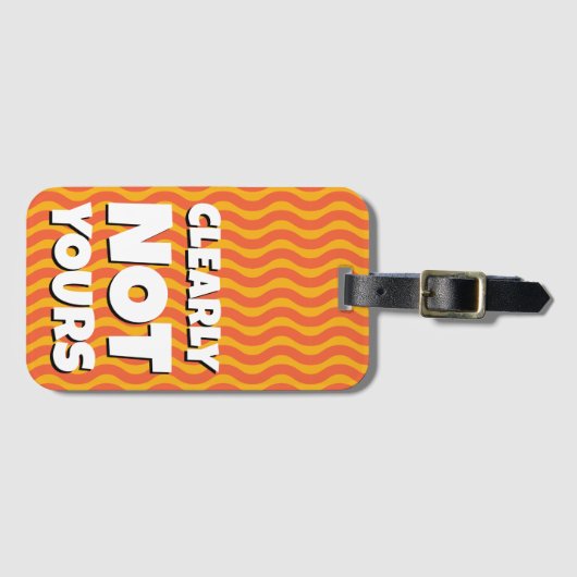 Bright Retro Funny Funky Bagagelabel (Voorkant (horizontaal))